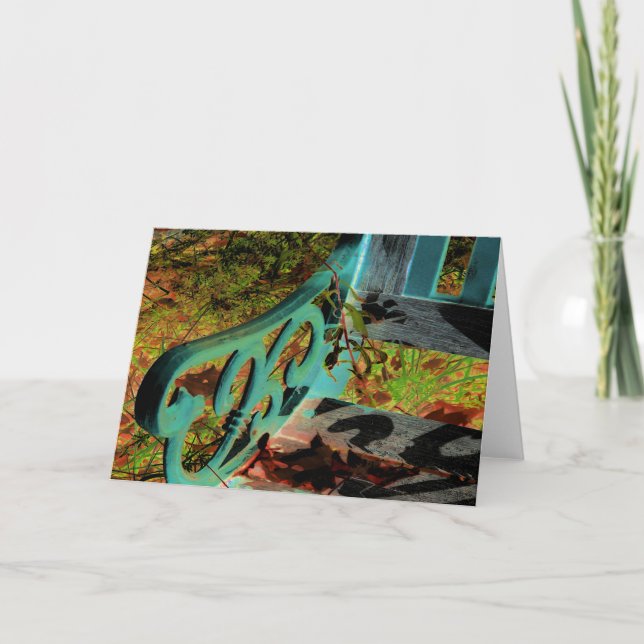 Carte "Banc Vert" Une Numériquement photo modifiée et mo (Devant)
