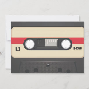 Carte Bande Casette - Coucher de soleil rouge