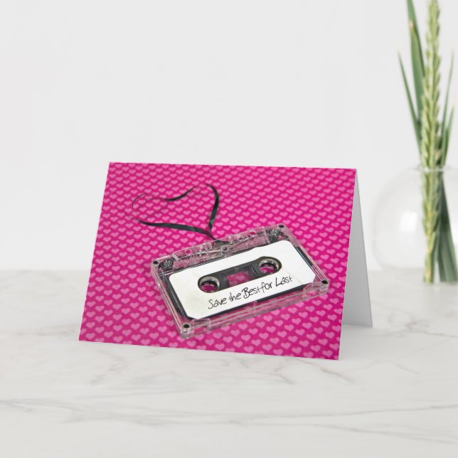 Carte Bande de cassette de l'anniversaire d'amour (Devant)