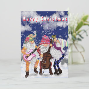 Carte Bande de Noël - Happy Song - Amusant - Dessin