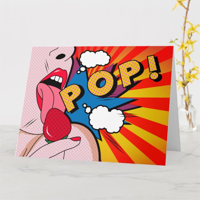 Carte Bande dessinée (Fleur jaune)