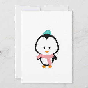 Carte Bande dessinée mignonne de pingouin