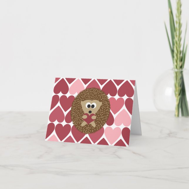 Carte Bande dessinée mignonne HedgehogHedgehugs et (Devant)