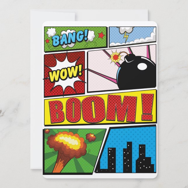 Carte Bande dessinée polices de dessins animés! (Devant)
