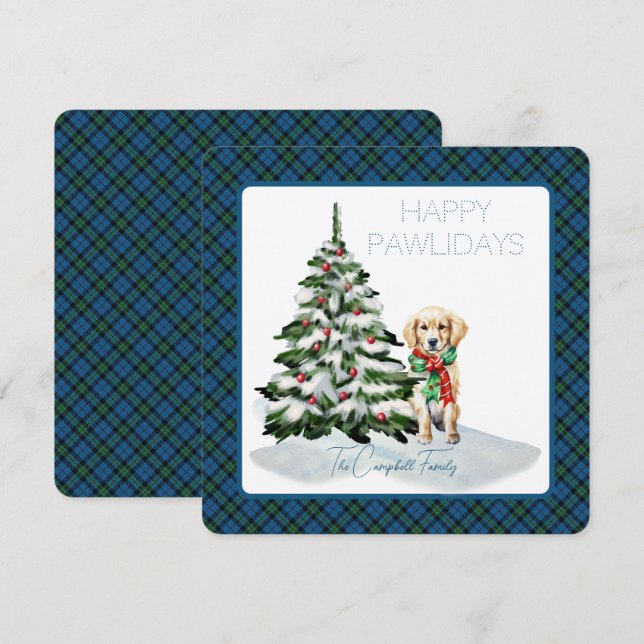 Carte Bande Marching Notre Dame Tartan Joyeux Pawlidays (Devant / Derrière)