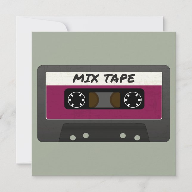 Carte Bande Mélange Violet - 80s Et 90s Cadeau Inspiré R (Devant)
