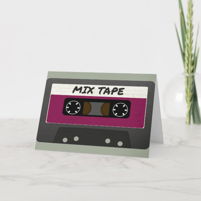 Carte Bande Mélange Violet - 80s Et 90s Cadeau Inspiré R (Devant)