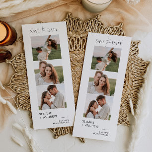 Carte Bande Photo HARLOW Minimaliste Enregistrer La Date