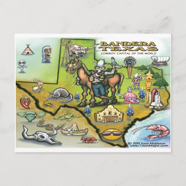 Carte Bandera TEXAS (Devant)