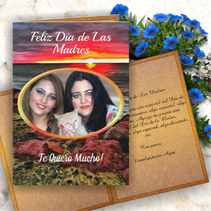 Carte Banderas Feliz Día de la Madres Atardecer 914