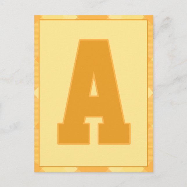 Carte Bannière de typographie "A" (Devant)