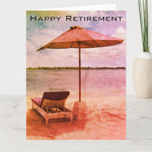 Carte banquette de plage à la retraite grande