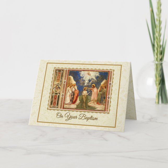 Carte Baptême adulte de Jésus par Jean le Baptiste (Devant)