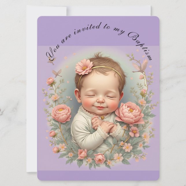 Carte Baptême de bébé (Devant)