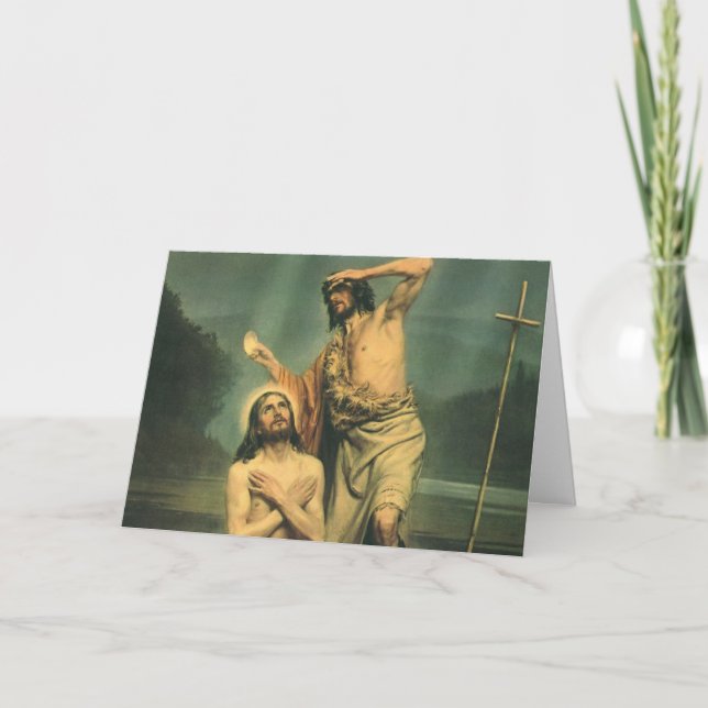Carte Baptême de Jésus Christ par Jean le Baptiste (Devant)