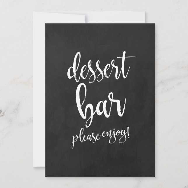 Carte Bar à desserts Panneau de mariage à la craie abord (Devant)