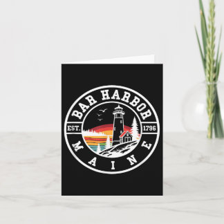 Carte Bar Harbor - Maine - Conception de rétrospective -