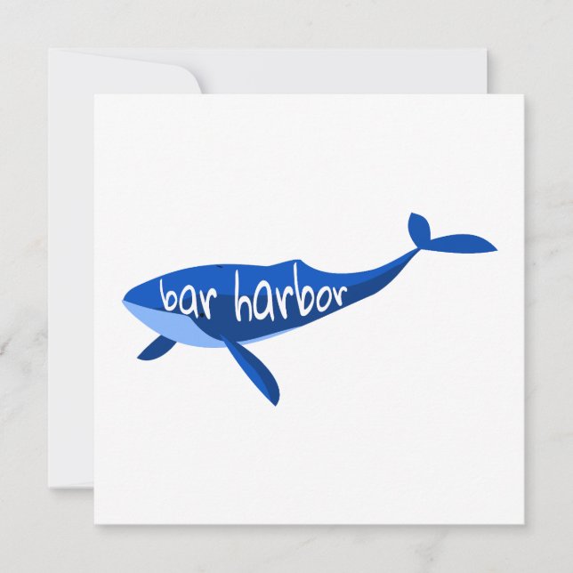 Carte Bar Harbour Maine Whale (Devant)