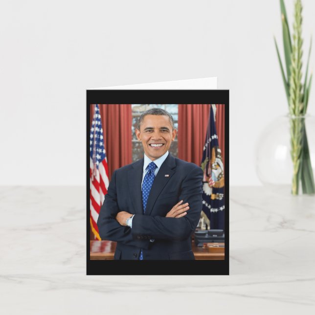 Carte Barack Obama Photo 44ème Président Potus Patriotic (Devant)