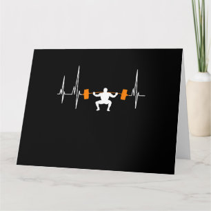 Carte Barbell Weightlifting Heartbeat Bodybuilding