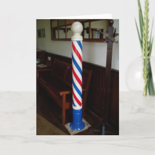 Carte "Barber Pole" Birthday Card
