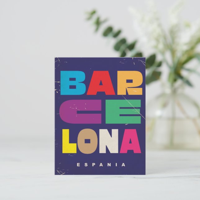Carte Barcelone Espagne (Debout devant)