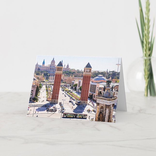 Carte Barcelone, Espagne, photo du paysage urbain (Devant)