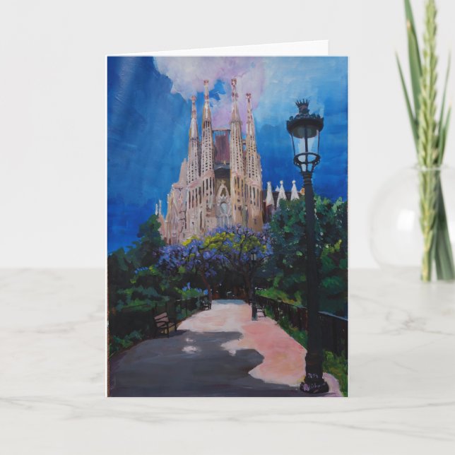 Carte Barcelone Sagrada Familia avec le parc et la (Devant)