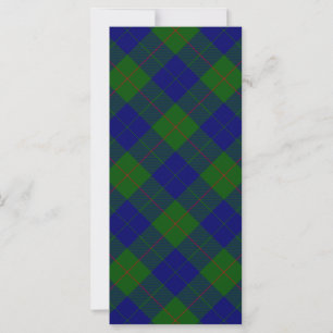 Carte Barclay clan tartan bleu vert plaid