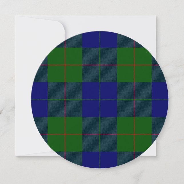 Carte Barclay clan tartan bleu vert plaid (Devant)