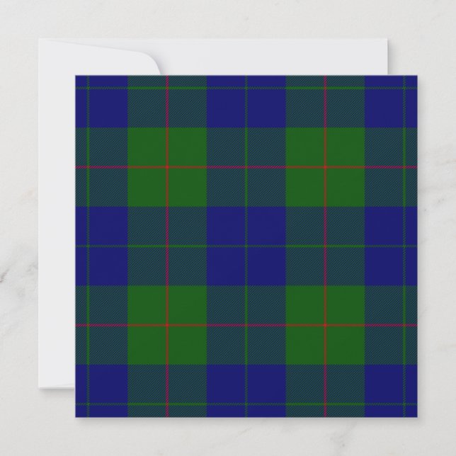 Carte Barclay tartan bleu vert plaid (Devant)