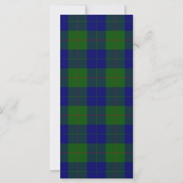 Carte Barclay tartan bleu vert plaid (Devant)