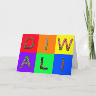 Carte bariolée de Diwali