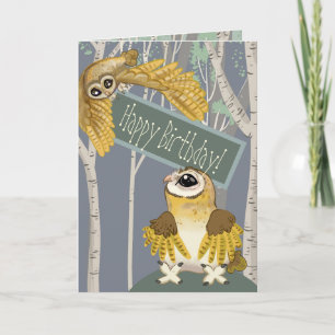 Carte Barn Owl Joyeux Anniversaire !