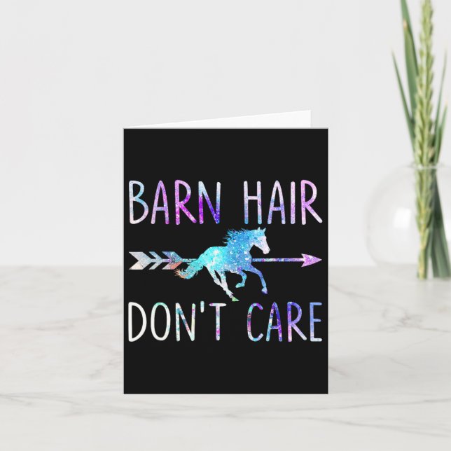 Carte Barne Cheveux Pas De Soins Amour Cheval Équitation (Devant)