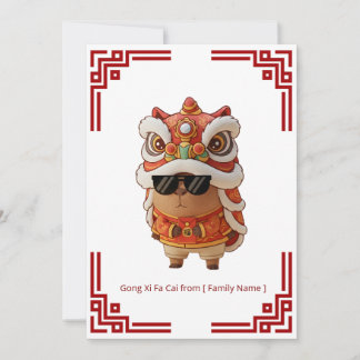 Carte Barongsai Capybara Chinese New Year