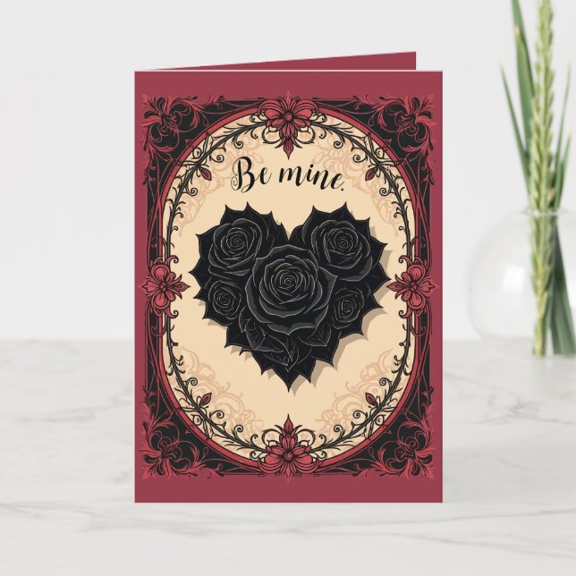 Carte Baroque And Gothic Black Roses (Devant)