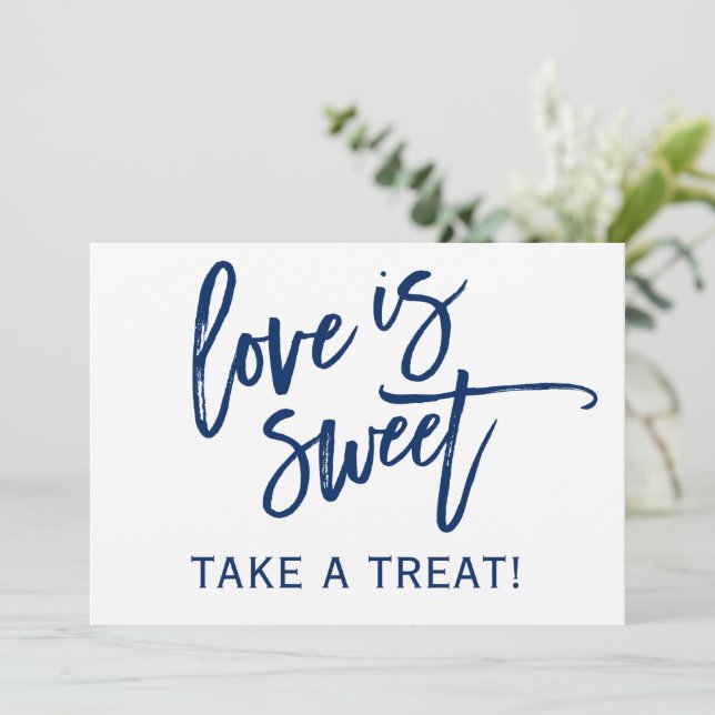 Carte Barre de bonbons Mariage 5X7 / Panneau buffet | bl (Debout devant)