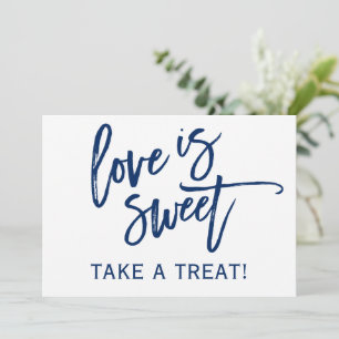 Carte Barre de bonbons Mariage 5X7 / Panneau buffet   bl