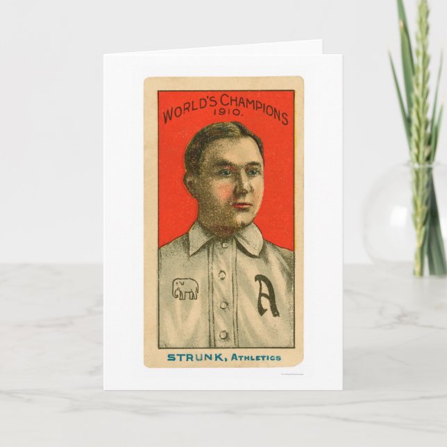 Carte Base-ball 1910 d'AMOs Strunk (Devant)