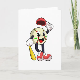 Carte Base-ball avec base-ball