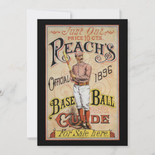 Carte Base-ball sportif vintage, illustration de la couv