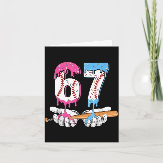Carte Baseball 67 Ice Cream Drip Six Seven Boys Funny Me (Devant)