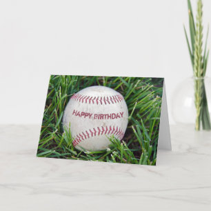 Carte Baseball Anniversaire Dans L'Herbe