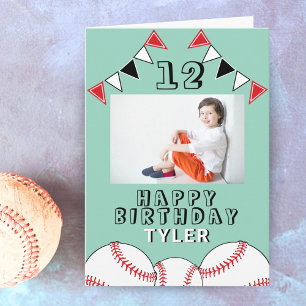 Carte Baseball Ball Flags Sports Enfants Photo Anniversa
