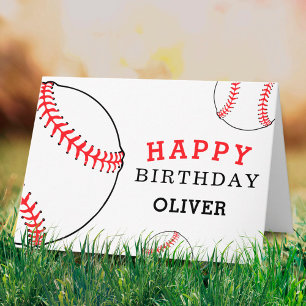 Carte Baseball Balls Sports Joyeux Enfants d'Anniversair