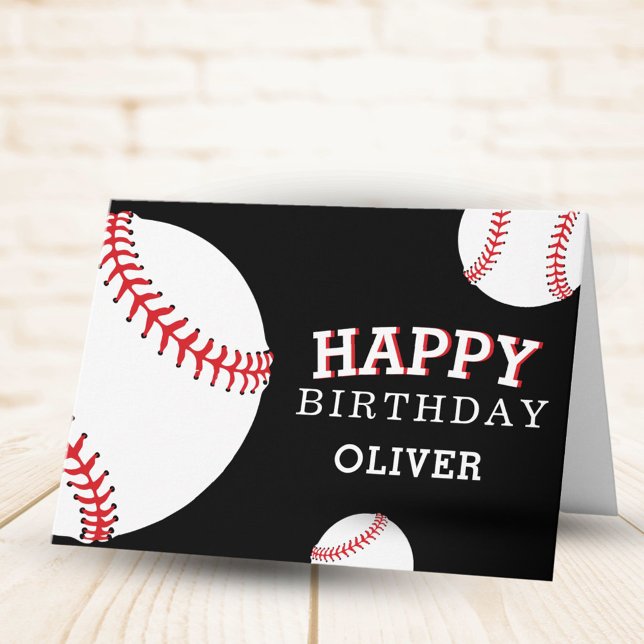 Carte Baseball Balls Sports Joyeux Enfants d'Anniversair (Créateur téléchargé)