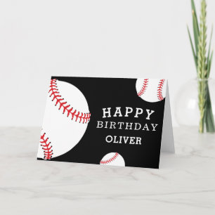 Carte Baseball Balls Sports Joyeux Enfants d'Anniversair