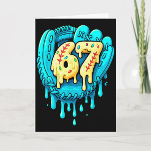 Carte Baseball Drip 6 7 Numéro 67 Six Sept Mème Hommes B