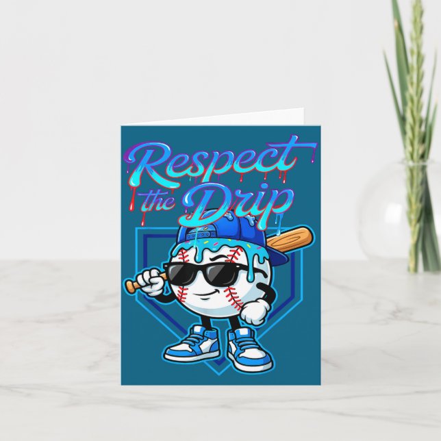 Carte Baseball Drip Ice Cream Respect The Drip Home Plat (Devant)